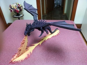 This Photo of the Week is a Masterpiece Creation of makeCNC's Smaug the Magnificent Hobbit Dragon of Erebor. Wow! Hats off to Bill. Nicely Done!
