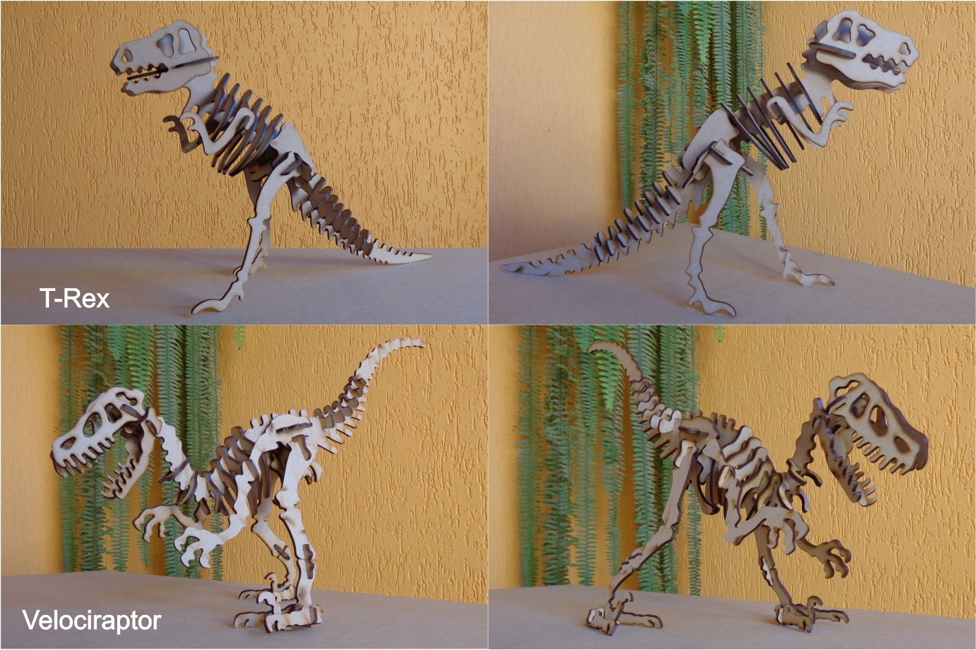 T Rex & Velociraptor